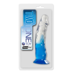 Two Tone 6" PVC Dong in Clear/Blue (Without Balls)
